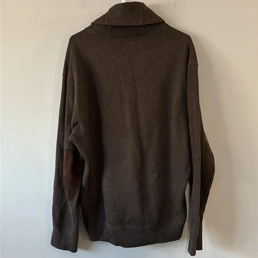 Men’s Ralph Lauren brown elbow patch sweater size large GUC